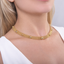 Gold Mesh Dome Necklace