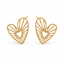 Small Asymmetrical Heart Earrings